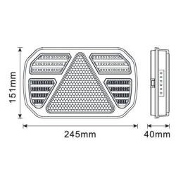 Kit luci posteriori a LED 12/24V cavo 8x2,5 m