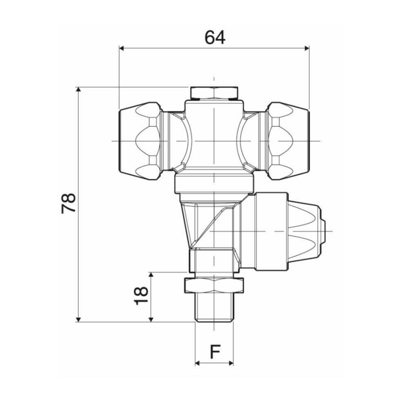 GETTO DOPPIO CON ANTIGOCCIA CON 2 KIT UGELLI CERAMICA Ø 18