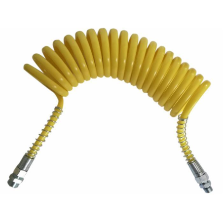 TUBO SPIRALATO GIALLO CON RACCORDI
