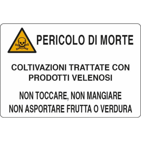 CARTELLO SEGNALETICA 50X35 ALLUMINIO
