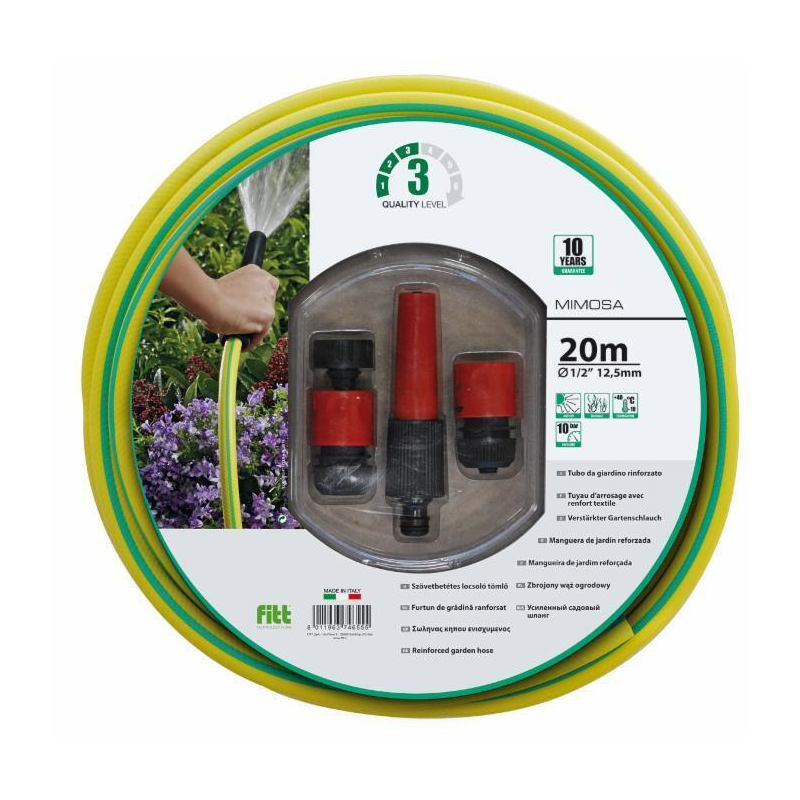 Tubo da giardino in PVC a 3 strati rinforzato, indicato per un uso intensivo