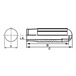 MANOPOLA TONDA FORO Ø 13MM