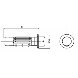 MANOPOLA APERTA Ø 22MM PER KIT 89066 E 89067