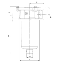 FILTRO SEMI IMMERSO DA 3/4" FILTRAZIONE 60µ LUNGHEZZA 106mm