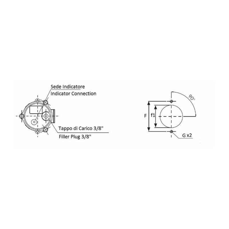 FILTRO SEMI IMMERSO DA 3/4" FILTRAZIONE 90µ LUNGHEZZA 151mm