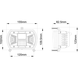 Proiettore a LED cpn 3 attacchi compatibile con SAME, Antonio Carraro, New Holland