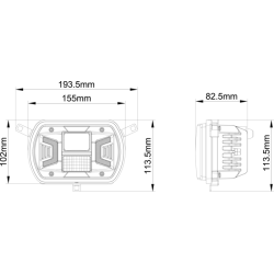 Proiettore a LED cpn 3 attacchi compatibile con SAME, Antonio Carraro, New Holland
