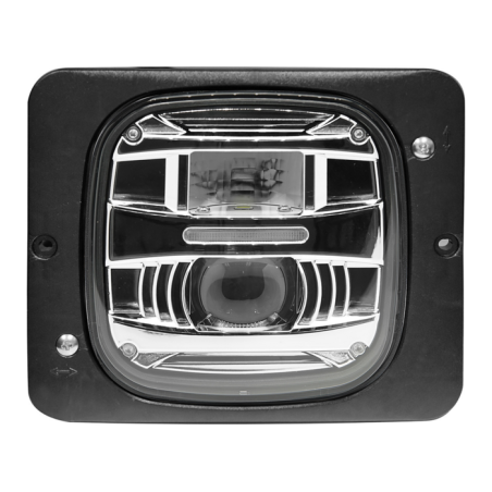Proiettore LED  quadrato con cornice, compatibile con Fendt, Case-IH, Steyr, Mercedes-Benz MB-TRAC