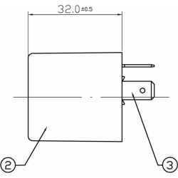 INTERMITTENZA LAMPEGGIANTE 12V 3 TERMINALI PER FANALI AL LED E PER FANALI ALOGENI
