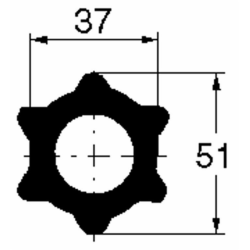 TUBO CARDANICO INTERNO A STELLA TIPO S4 LUNGHEZZA 3MT