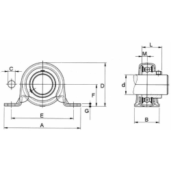 SUPPORTO RITTO LAMIERA Ø30 SBPP206