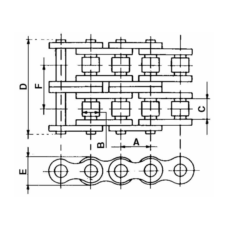 CATENA DOPPIA 12 B-2, 3/4" x 7/16"