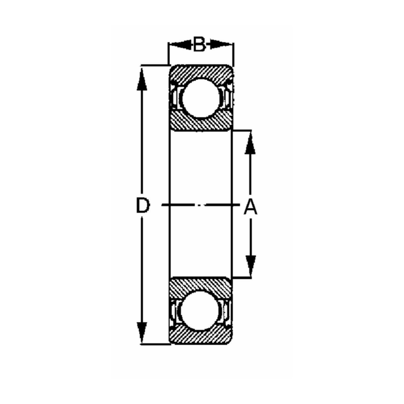 CUSCINETTO RADIALE A SFERE TIPO 6210-2Z