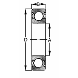 CUSCINETTO RADIALE A SFERE TIPO 6310-2Z