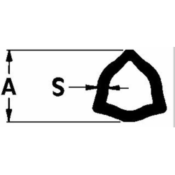TUBO CARDANICO TRIANGOLARE ADATTABILE BY-PY INTERNO CATEGORIA 8/ESTERNO CATEGORIA 6-7 LUNGHEZZA 1 MT