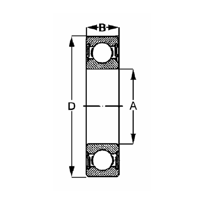 CUSCINETTO RADIALE A SFERE 6005-2RSH