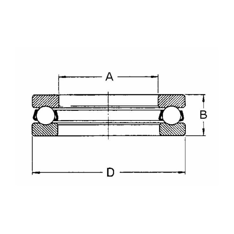 CUSCINETTO ASSIALE A SFERE TIPO 51205