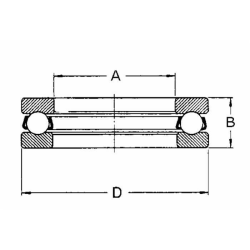 CUSCINETTO ASSIALE A SFERE TIPO 51307