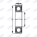 CUSCINETTO RADIALE A SFERE SKF 6005 RS C3
