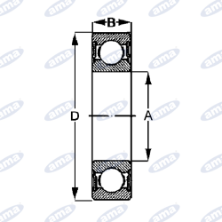 CUSCINETTO RADIALE A SFERE SKF 6005 RS C3