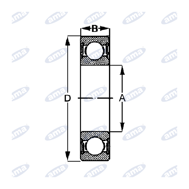 CUSCINETTO RADIALE A SFERE SKF 6005 RS C3