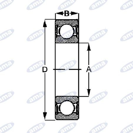 CUSCINETTO RADIALE A SFERE SKF 6005 RS C3