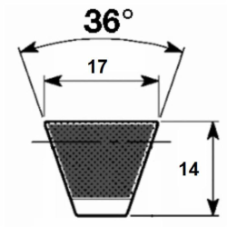 CINGHIA TRAPEZOIDALE BX45
