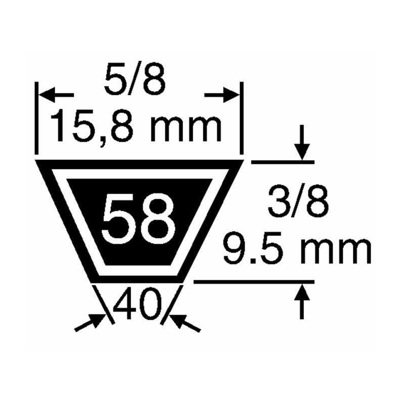 CINGHIA UNIVERSALE 5/8"X72"