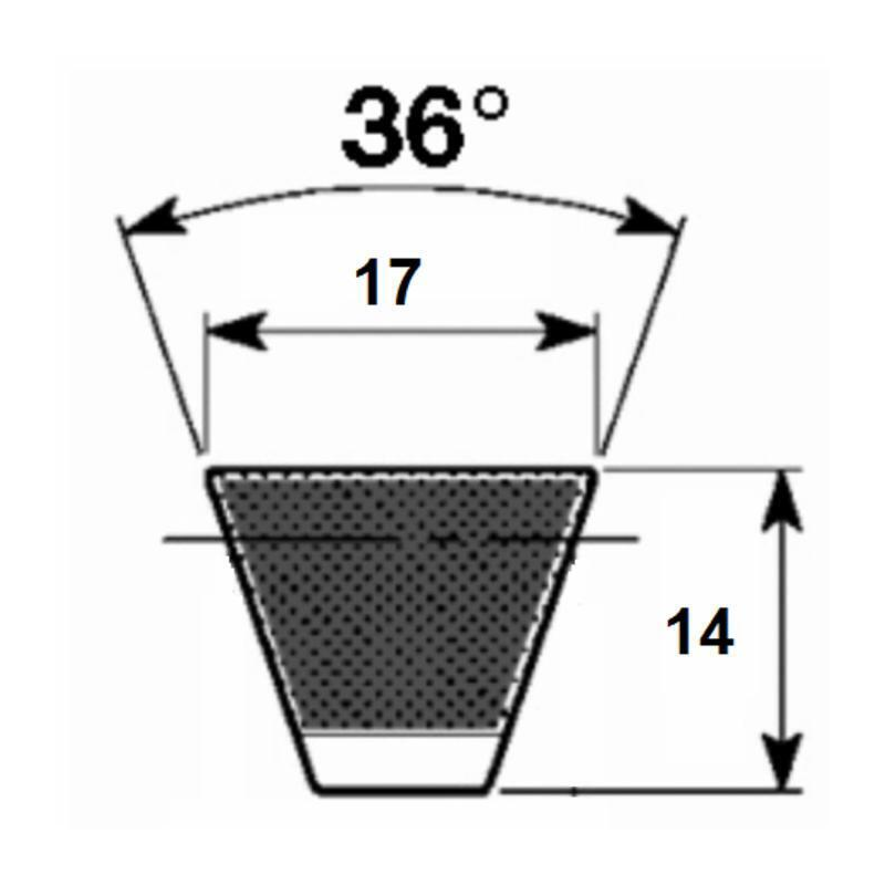 CINGHIA TRAPEZOIDALE DENTATA XPA1782