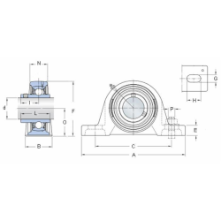 SUPPORTO DRITTO SY 45 TF SKF