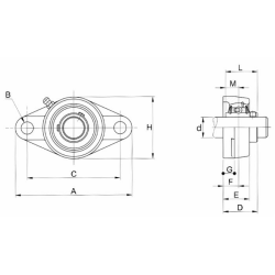 SUPPORTO A FLANGIA UCFL 204 SMART