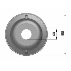 CONTROCUFFIA PLASTICA ø165 LUNGHEZZA 110 MM