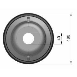 CONTROCUFFIA PLASTICA ø180 LUNGHEZZA 150 MM