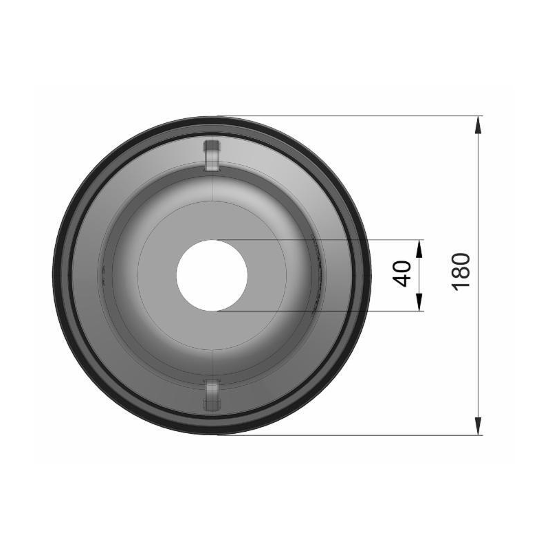 CONTROCUFFIA PLASTICA ø180 LUNGHEZZA 150 MM