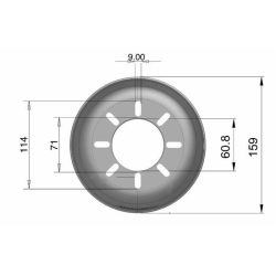 CONTROCUFFIA PLASTICA ø158 LUNGHEZZA 130 MM