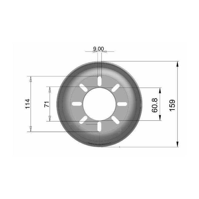 CONTROCUFFIA PLASTICA ø158 LUNGHEZZA 130 MM