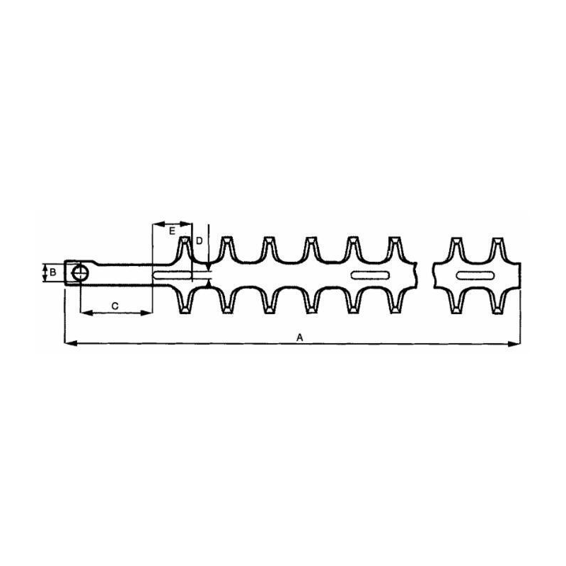 LAMA DOPPIA SUPERIORE 782 MM