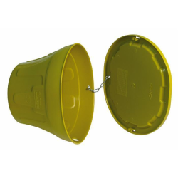 CONTROCUFFIA OVALE PLASTICA ø234X140 L 150 MM CON COPERCHIO E CATENELLA