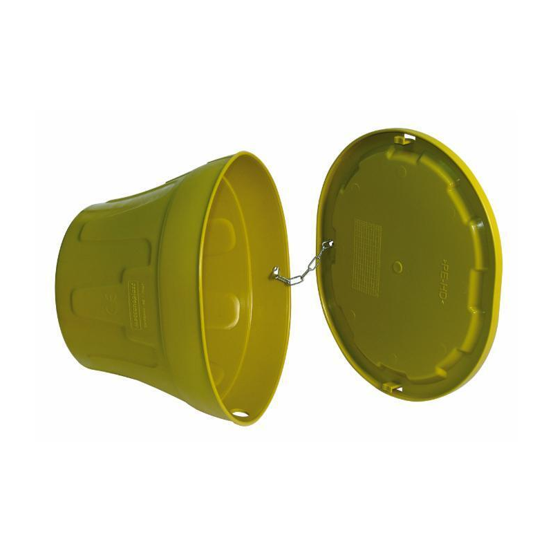 CONTROCUFFIA OVALE PLASTICA ø234X140 L 150 MM CON COPERCHIO E CATENELLA