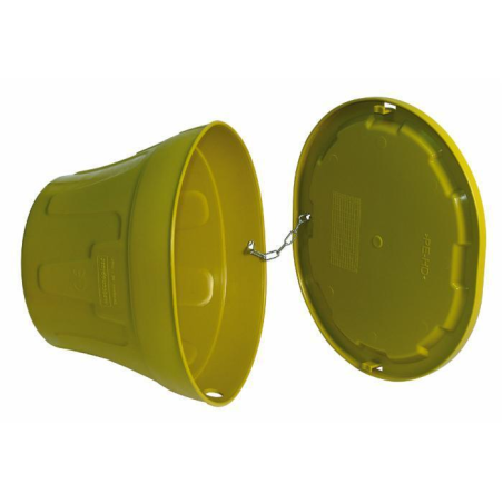 CONTROCUFFIA OVALE PLASTICA ø234X140 L 150 MM CON COPERCHIO E CATENELLA