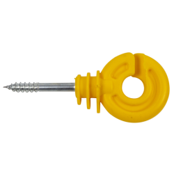 ISOLATORE GIALLO AD ANELLO CON VITE PER LEGNO Ø 6MM