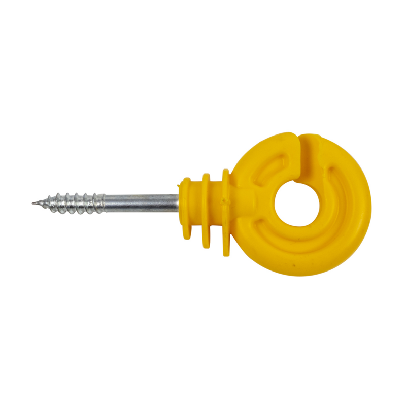 ISOLATORE GIALLO AD ANELLO CON VITE PER LEGNO Ø 6MM