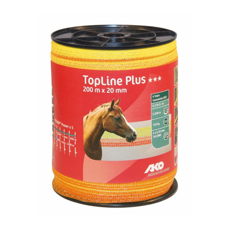 BANDA FIBRA ACCIAIO ARANCIO-GIALLO LUNGHEZZA 200MT, LARGHEZZA 20MM