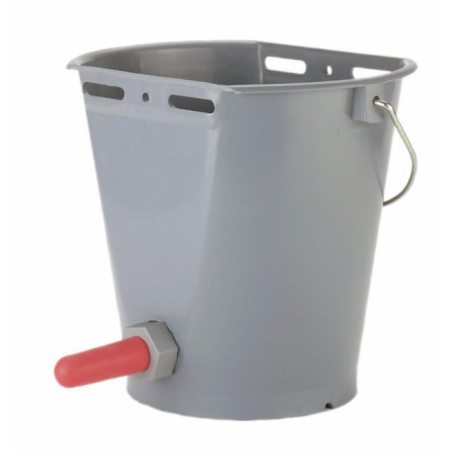 SECCHIO DA 8 LITRI PER ALIMENTAZIONE VITELLI CON POPPATOIO