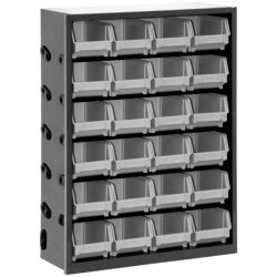 ARMADIO METALLICO CON 24 CONTENITORI