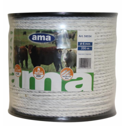 ROTOLO CORDA ELETTRICA Ø 6MM, LUNGHEZZA 200 MT