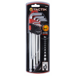 Set 9 chiavi maschio  esagonale piegate modello extra lungo